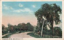 Riverside Drive Wellsville New York NY Scenic Dirt Road 1918 Postcard picture