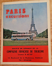 1970 Paris Excursions  Visitor Booklet/Brochure-Versailles-Moulin Rouge-Rouen picture