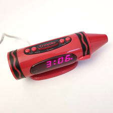 Vintage 1993 Crayola Crayon Red Color Home Digital Alarm Clock Tested & Working picture