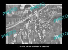 OLD LARGE HISTORIC PHOTO PORT BYRON NEW YORK AERIAL VIEW OF THE TOWN c1960s picture