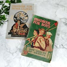 Vintage Boy Scouts of America Handbook For Boys, Patrol Leaders Guide Books GOOD picture