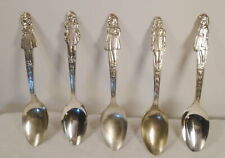 Vintage Set of Five Dionne Quintuplets Spoons Carlton Silver Plate . picture