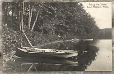 Along Shore Lake Pleasant Massachusetts Sailboat Rotograph 1910 DB Postcard 4400 picture