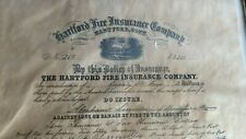 Vintage repro 1861 Abraham Lincoln Hartford Insurance Policy Framed #d edition  picture