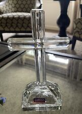 MARQUIS WATERFORD LEAD CRYSTAL STANDING CROSS OF FAITH from GERMANY SIGNED NWT picture