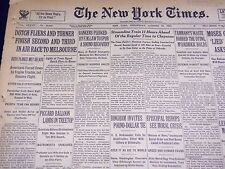 1934 OCT 24 NEW YORK TIMES - DUTCH FLIERS AND TURNER FINISH 2ND & 3RD - NT 1622 picture