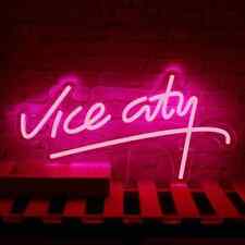 Grand Theft Auto Vice City Neon Sign GTA Dimmable Led Neon Sign 15.6X9.8 Inch picture