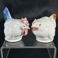 Vintage 1950's Rooster & Chicken Salt And Pepper Shakers Made In Germany picture