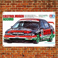 Metal Poster Car Scale Model Tin Sign Plaque Tamiya Honda Accord Mugen Boxart picture