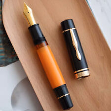 Majohn P136 Copper Piston Fountain Pen Retro Durable Writing Office Gift Pen US picture