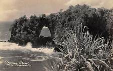 HILO, HAWAII ~ ONOMEA ARCH & BAY, REAL PHOTO PC ~ 1940's  picture