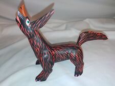 WOLF / COYOTE ALEBRIJE HAND PAINTED WOOD CARVING OAXACA, MEXICO picture
