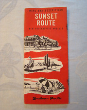 Southern Pacific Sunset Route New Orleans-Los Angeles Maps & Description - 1961 picture