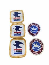 Lot of 5 US Mail Post Office Eagle Patches Vintage USA Horseback Rider picture