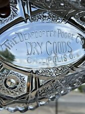 Gallipolis Ohio The  Deardorff & Poore Co Dry Goods Glass Advertising Candy Dish picture