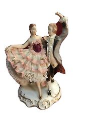 Alka Kunst Dresden Figurine Vienna Waltz Dancing Couple Porcelain Lace picture