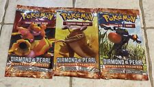 2007 Pokemon DP Mysterious Treasures Booster Pack WRAPPERS X3 *OPENED NO CARDS** picture