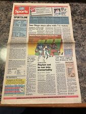 1984 Walter Payton Football Newspaper.  Chicago Bears picture