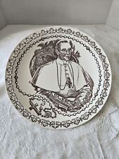 Vintage Pope Pius XII collectible Plate With Prayer of Peace picture