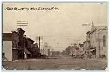 1911 View Of Main Street Looking West Edmore Michigan MI Posted Antique Postcard picture