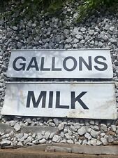 Vintage Milk Gallon  Metal Milk  Farm Sign 36in picture