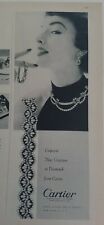 1953 Cartier diamond necklace bracelet earrings vintage jewelry ad picture