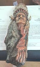 Vintage Native American Indian Chief Wall Hanging Plaque. Estate Item.  picture