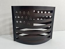 Metal USA Flag - 4th of July / Patriotic Candle Holder *Heavy Metal Flag Design* picture