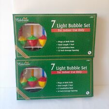 Christmas Bubble Lights Specialty Lighting 7 Foot Long 7 Light Set Lot of 2 Box picture