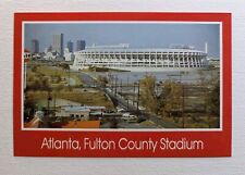 Atlanta Braves Fulton County Stadium Georgia Vintage Unposted Postcard picture
