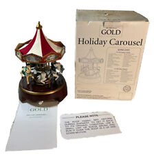 Mr Christmas Gold Holiday Carousel Plays 50 Songs 4 Horses & Riders Circle WORKS picture