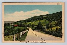 Moorehead IA-Iowa, General Greetings, Country Road, Vintage Souvenir Postcard picture