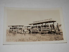 TAHQUEMENON FALLS MI - OLD REAL PHOTO POSTCARD - TOONERVILLE TROLLEY  picture