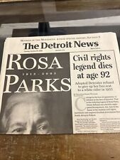 RARE ROSA PARKS DIES AT 92 Newspaper picture