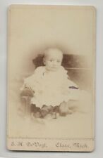 Baby girl in dress, Rockford, Michigan; c. 1870s, CDV photo G.N. Westftall picture