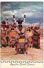 APACHE DEVIL DANCE Native American Indians New Mexico 1950s Vintage Postcard picture