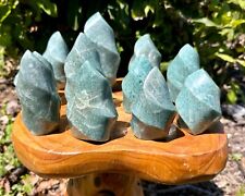 Amazonite Crystal Flame, Stunning Polished Cut Base Display Piece: Choose Size picture