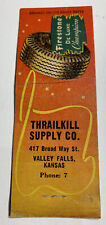 Firestone Tires Thrailkill Matchbook Cover Valley Falls Kansas picture