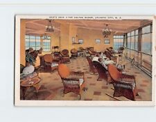 Postcard Ship's Deck Atop Colton Manor Atlantic City New Jersey USA picture