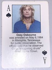 RARE 2003 STARZ BEHIND BARZ OZZY OSBOURNE PLAYING CARD - MUG SHOT picture