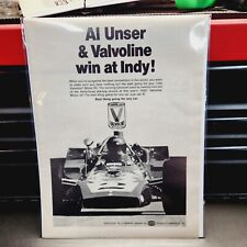 Al Unser And Valvoline Win At Indy Advertisment. Vintage Magazine Cut Out.  picture
