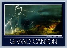 Postcard Vtg Arizona Lightning Bolts At The Grand Canyon Storms 4x6 picture