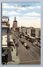 C.1930's RARE FIRST ST, SAN JOSE, CA, SIGNS SHOPS TELEGRAPH, LEE'S Postcard P3 picture