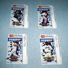 NY METS 2000 SUBWAY SERIES MTA METROCARD SET OF 4 MIKE PIAZZA expired no value   picture