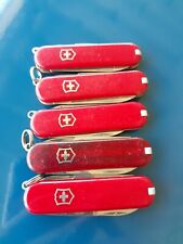 Lot 5 Victorinox Classic Sd Swiss Army Knives Red Translucent Red Z19 picture