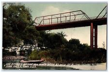 1908 Oak Street Bridge River Drive Base of Bluff Iowa Falls Iowa IA Postcard picture