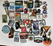 Lot Of 40 Plus Assorted Refrigerator Magnets Sports Travel Animals picture