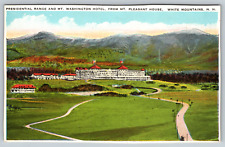 Washington Range Mountain Hotel Presidential NH ME c1930s White Border Postcard picture