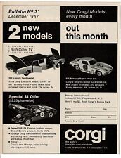 1967 CORGI Diecast cars Bulletin No. 3 Lincoln Corvette Ferrari Vintage Print Ad picture
