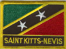 SAINT KITTS-NEVIS  FLAG EMBROIDERED PATCH WITH NAME - IRON-ON - NEW 2.5 x 3.5